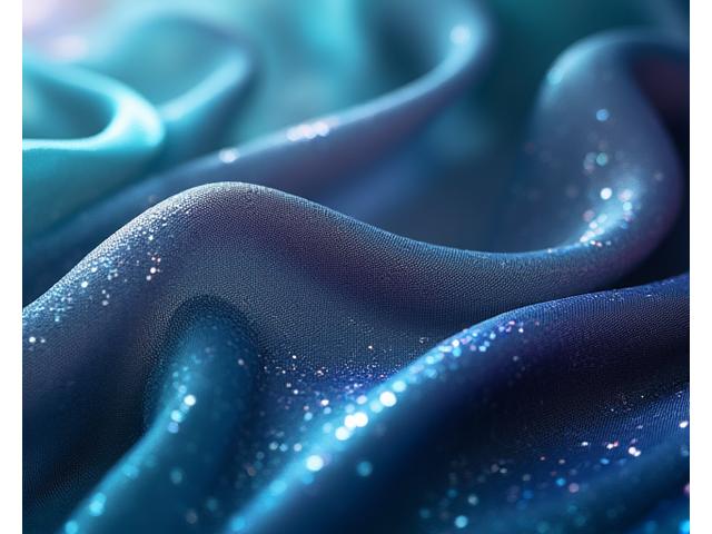 Tissu de soie irisé avec des motifs ondulants pour la haute couture